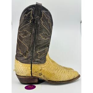 Tony Lama Men's Snakeskin Leather Western Cowboy Boots Size 11.5 D